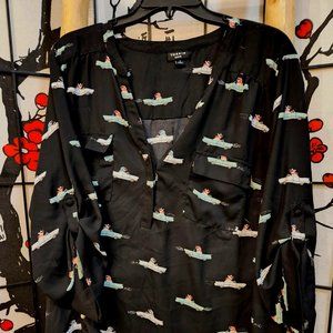 Torrid pug frenchie harper blouse